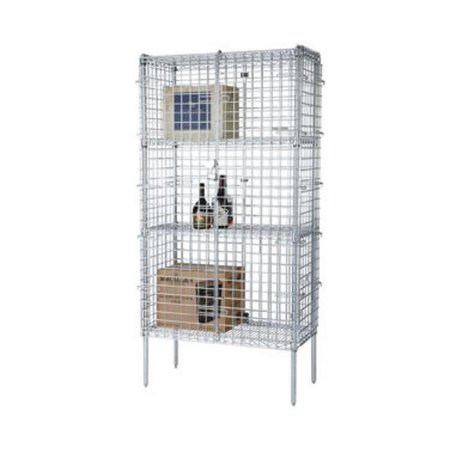 FOCUS FOODSERVICE FocusFoodService FSEC184863 18 in. W x 48 in. L x 63 in. H Security Cage - Chrome FSEC184863